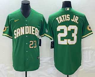 Men's San Diego Padres #23 Fernando Tatis Jr Number Green Cool Base Stitched Baseball Jersey,We sell and wholesale Men's San Diego Padres #23 Fernando Tatis Jr Number Green Cool Base Stitched Baseball Jersey on line form chian!